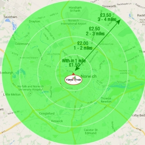 Take Thai Fast Food Delivery Map Norwich Area